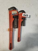 14" Pipe Wrench & 10" Pipe Wrench