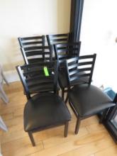 (6) Ladder Back Metal Chairs