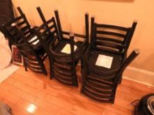 (6) Ladder Back Metal Chairs