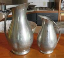 (2) Pewter Pitchers