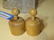 (2) Wood Butter Print Molds