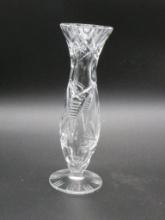 Cut & Etched Glass Vase