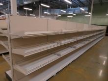 LOZIER GONDOLA SHELVING - 72IN TALL 22/22 44FT RUN W/4FT END CAP - SOLD BY THE FOOT