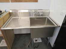 NEW BOOS 50-INCH 1-COMPARTMENT SINK WITH LEFT-HAND DRAIN BOARD