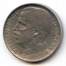 Italy 1925-R 50 centesimi reeded edge about XF SCARCE