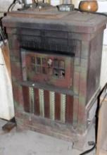 Massive Antique Wood Burning Stove with Accessories