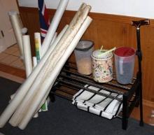 Mixed Large Maps, Shoe Rack, and More Miscellaneous Items