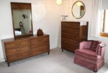 Nice Mid-Century Style Mark Dresser Set with Chair