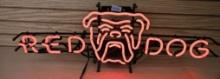 Red Dog Beer Neon Sign