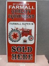 Porcelain Farmall Equipment Sign