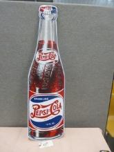 Aluminum Pepsi-Cola Bottle Sign