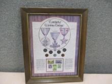 Framed Wartime Coins & Stamps