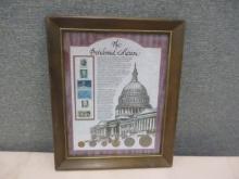 Framed Presidential Coins & Stamps
