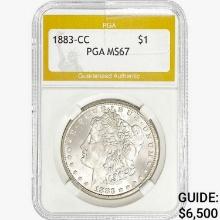 1883-CC Morgan Silver Dollar PGA MS67